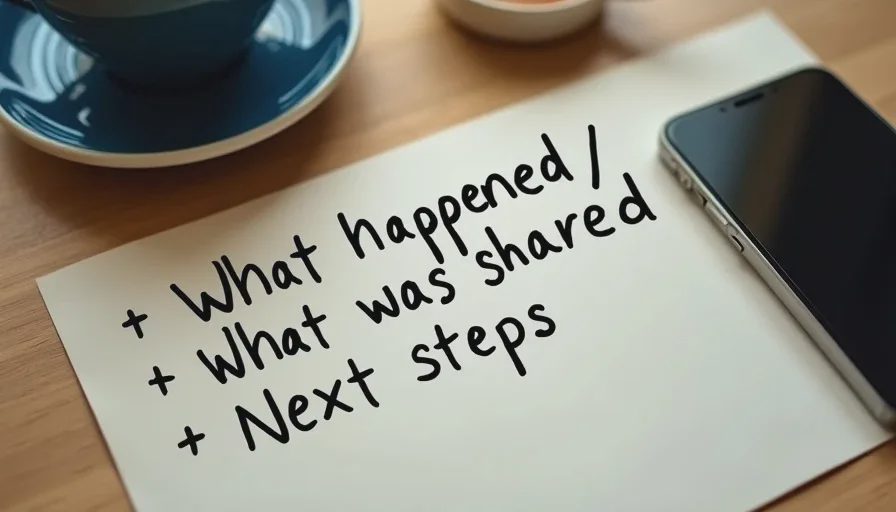 Collecting facts and planning next steps without blame Practical notes from the post-scam conversation and next steps