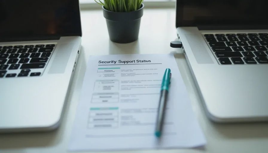 Comparing devices still receiving updates versus those past end of support Older and newer laptops with a security-support checklist